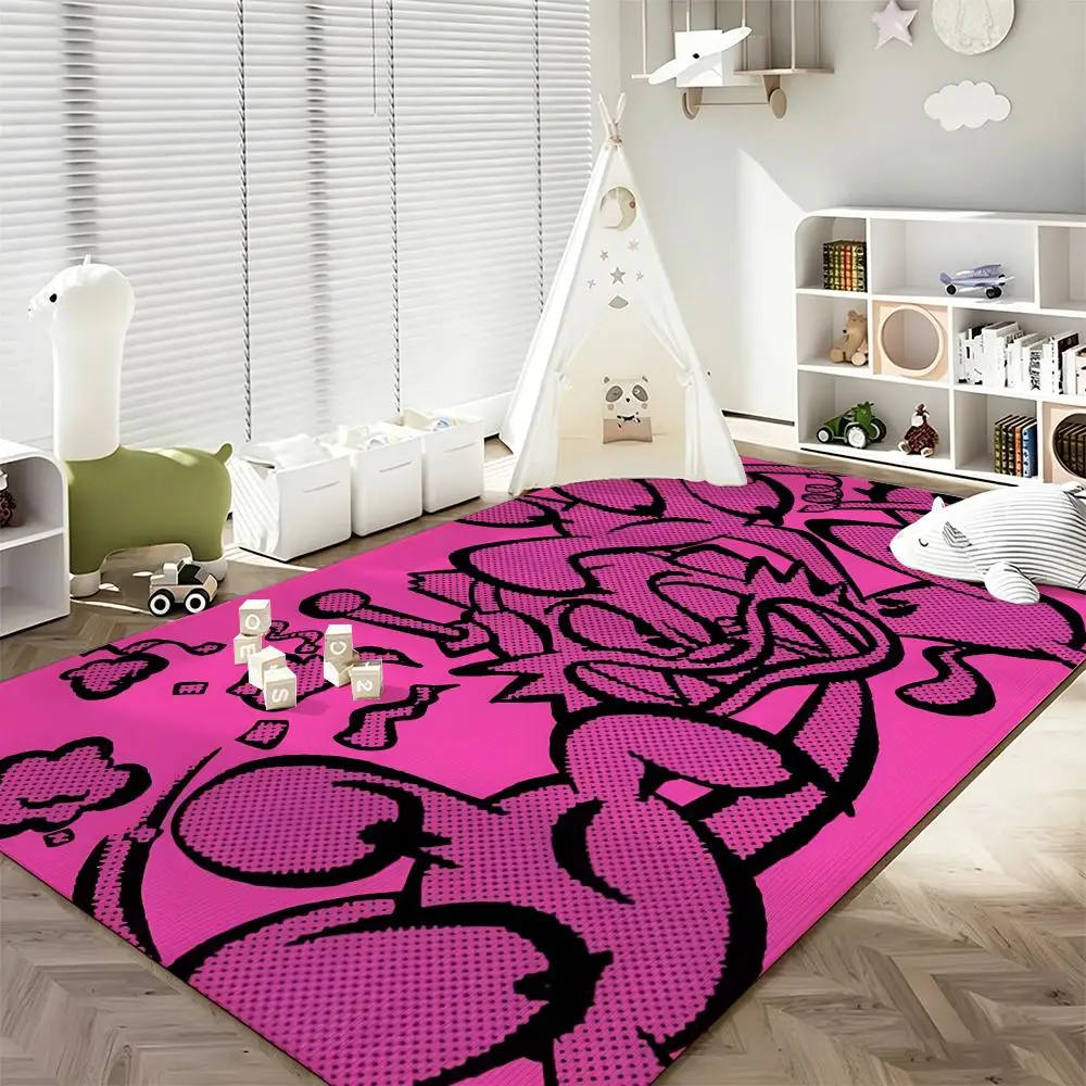 Music R-Red V-Velvet Floor Mat Soft Flannel Entrance Door Mat Non Slip Absorbent Bathroom Bedroom Floor Rug