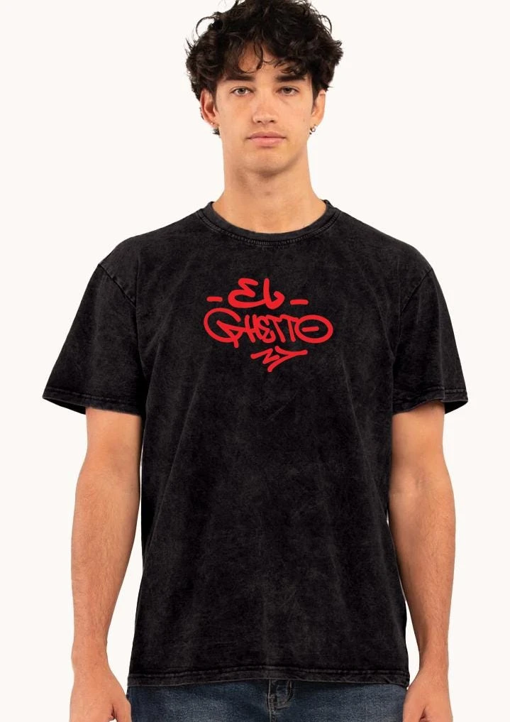 Ryan Castro Urban Style T-Shirt / Small To 3XL / Cotton Super Soft / Black Crush Oversized Printed Round Neck Washed T-shirt