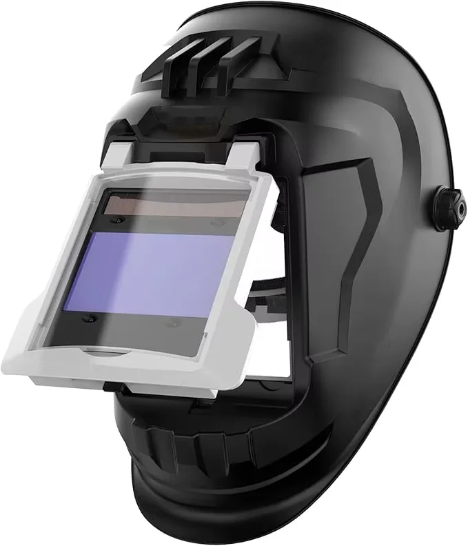 New Big 4 Arc Sensor】Solar Powered Auto-Dimming Welding Helmet - True Color | Wide Shade Range DIN5-13 | Ideal for TIG/MIG/MMA/