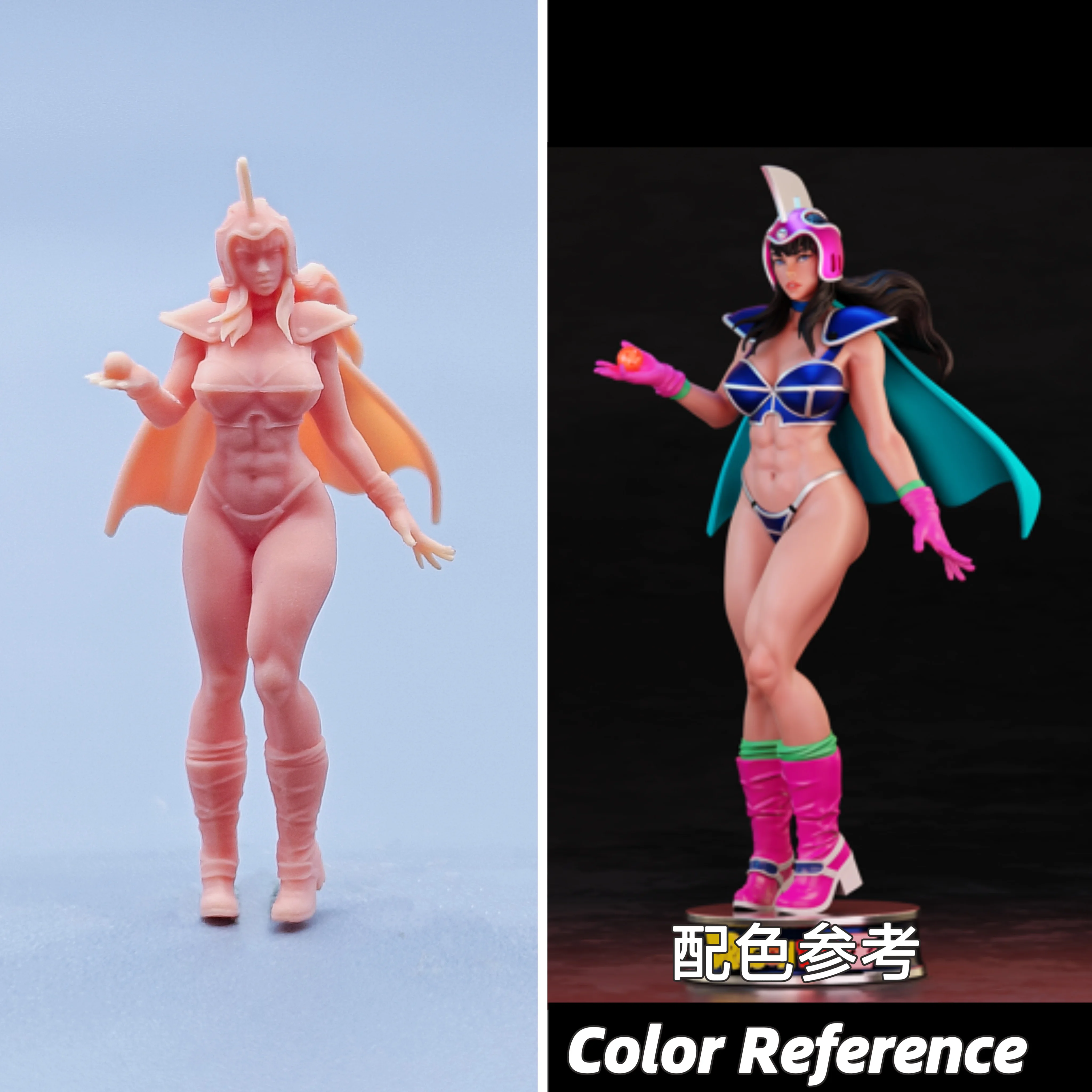 

Масштабные модели 1/64, фигурки из смолы, миниатюры Qiqi без окрашивания, для диорам, расписанные вручную D704 D705