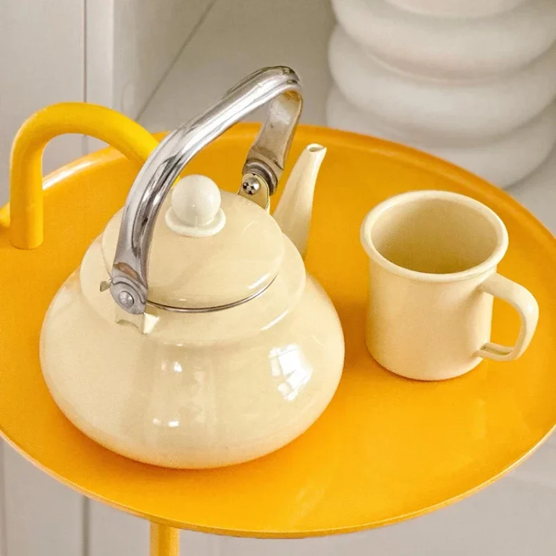 Japanese Retro Enameled Kettle Fashionable Hot Water Teapot for Gas & Induction Cookers Elegant Boiling Pot - view 2