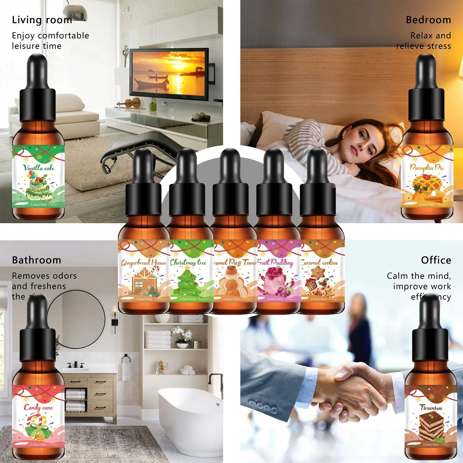 مجموعة الزيوت العطرية لمخبز زيت عطري لعيد الميلاد، مجموعة الزيوت العطرية للعطلات
