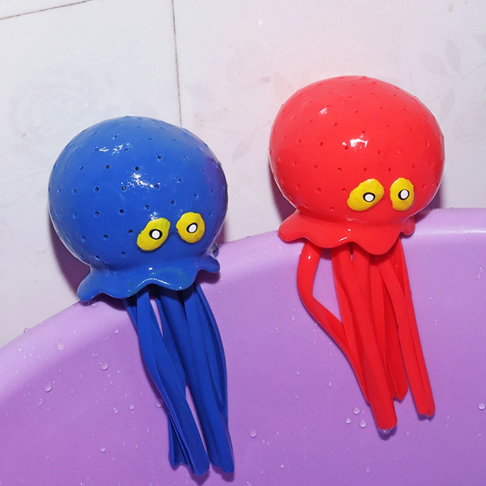 4 Colors Sponge Absorbent Octopus Baby Bath Toys Squeezing Stress Relief Toys Summer Swimming Pool Play Water Toy for Children