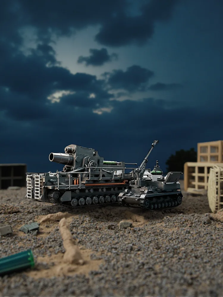 Klemmbausteine KARL GERAT Panzer Bausteine Technik Militär Gerat Große Kanone Munitionstransporter Montagemodell Bausteine Sammelspielzeug Erwachsenengeschenk 4706 Teile