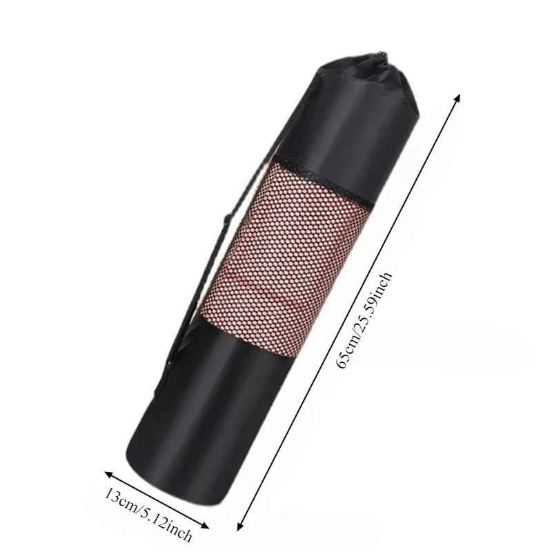 1 Breathable Yoga Mat Storage Mesh Bag - Durable Oxford Fabric, Black with Shoulder Strap, Perfect for Everyday Use and Fitness view 3
