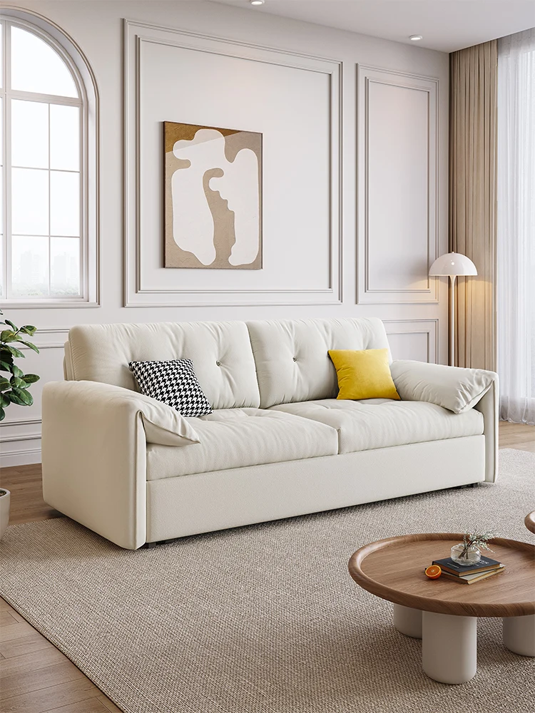 Elephant Ear Sofa Bed, Multi functional, Living Room, Study, Small Unit, Cream Wind, Drawable Storage, Folding Bed