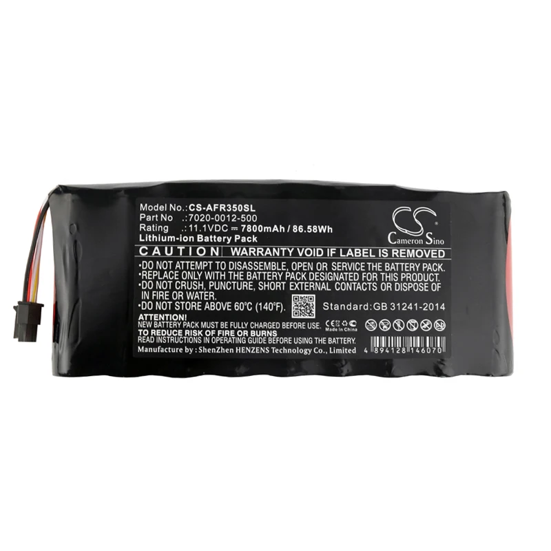 GreenBattery CameronSino 7800mAh 11.1V 86.58Wh Equipment, Survey, Test Li-ion Battery for AeroFlex 7020-0012-500,3500A,IFR 4000