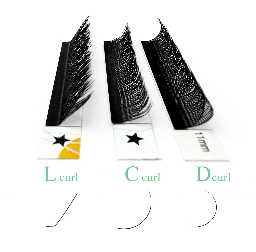 LAKANAKU YY L Shape Volume Lashes Y Eyelashes Extensions Cilia and Brazilian Volume Cashmere Mink Eyelash Extensions Cilios YY