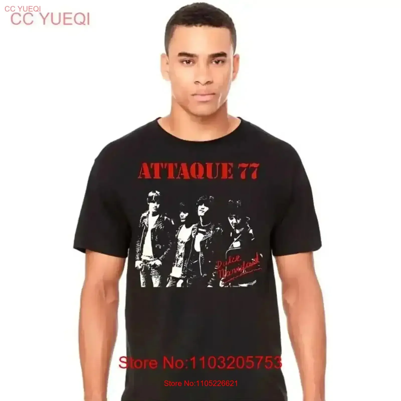Camiseta Attaque 77 Punk Rock de algodón pesado, Top versátil lavado vintage para uso diario, gráfico, cómodo, transpirable y elegante