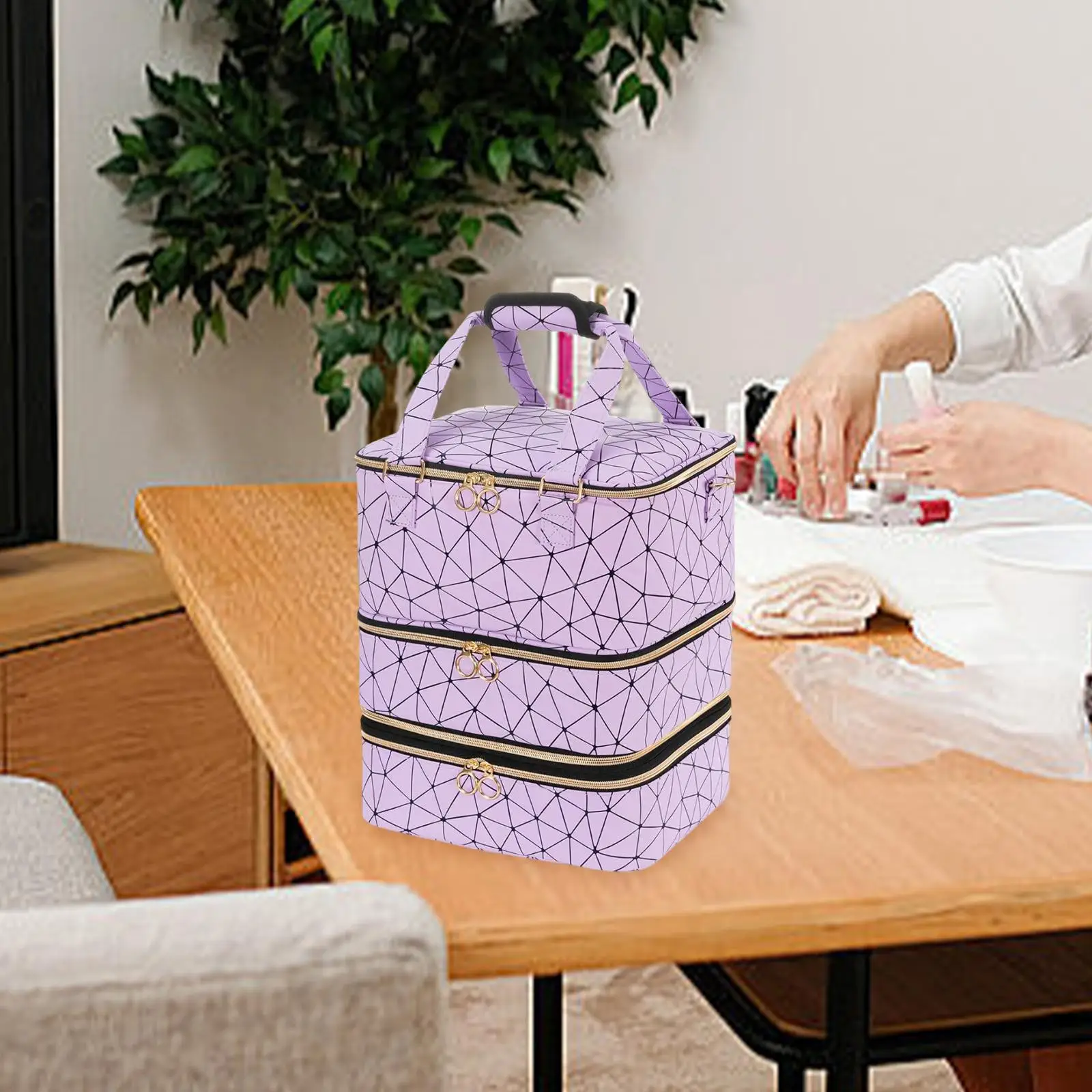 

Чехол-органайзер для лака для ногтей, 3-слойные наборы лаков для ногтей, портативные маникюрные инструменты