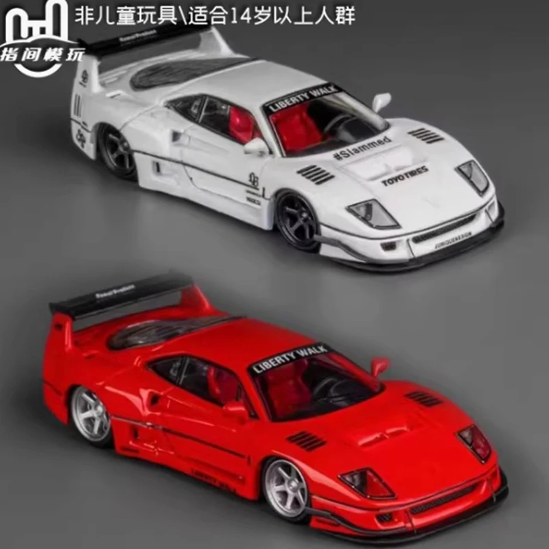 

Топ-арт, масштаб 1/64, LBWK F40, широкий корпус, имитация сплава, металлическая модель автомобиля, статическая коллекция, Decoratede, праздничная игрушка, сувенир, подарок