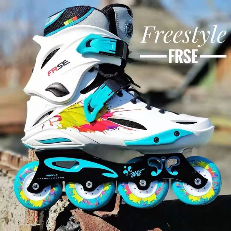 

M1 Unisex Fancy Inline Skates Professional Adult Roller Skates for Men and Women 35-45 Size Black/White