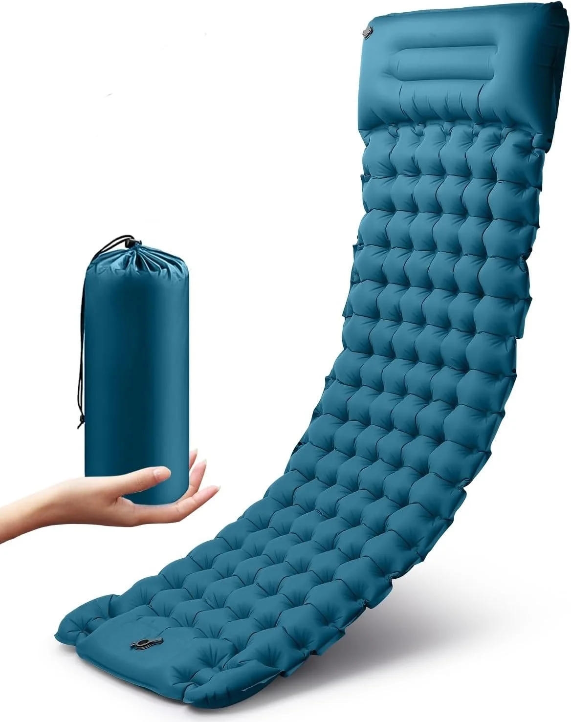 10,2 cm dicke aufblasbare Luftmatte – schnell aufblasbare Camping-Isomatte, tragbar für Wanderreisen