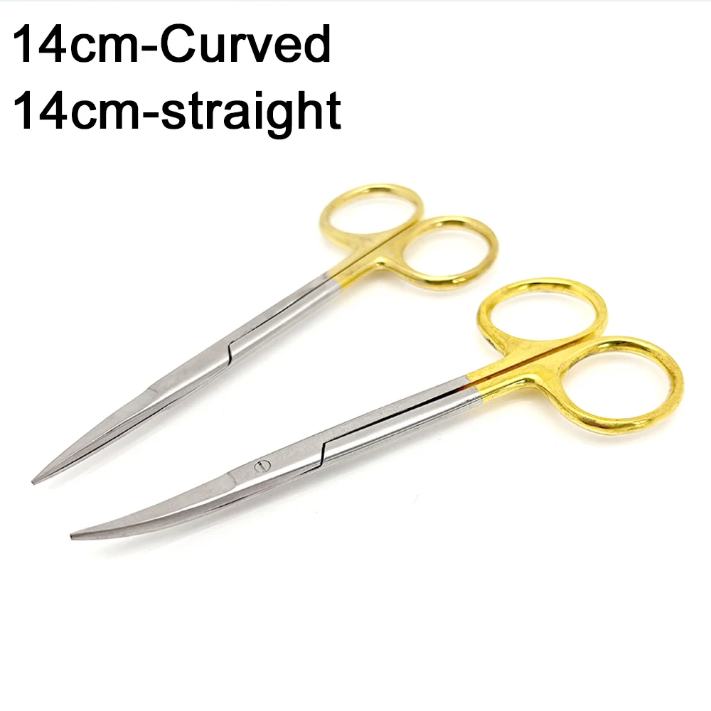 

Medical Grade Dental Scissors Stainless Steel Straight & Curved 11.5cm/14cm Ophthalmic Surgical Hemostatic Forceps
