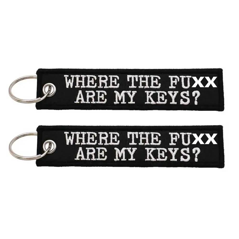 WHERE THE F ARE MY KEYS embroidery functional keychain Y4-80