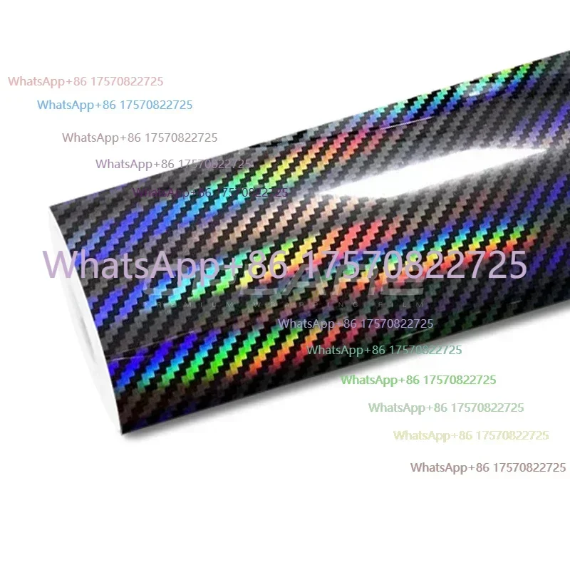 Highest Quality Gloss Iridescent Carbon Fiber Vinyl Wrap Film PET Liner for Car Wrap Quality Warranty