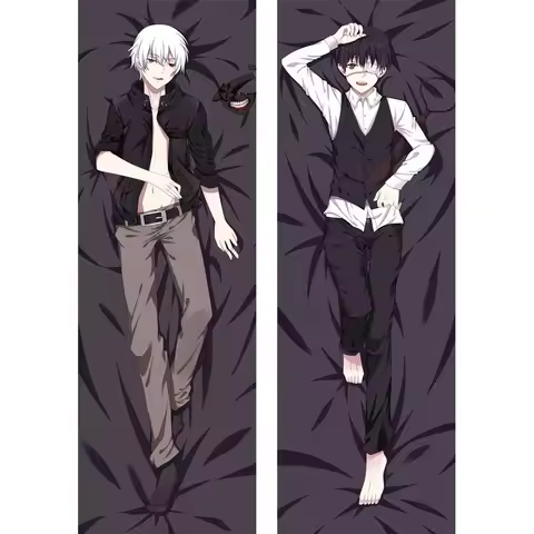 Japan Anime Tokyo Ghoul Dakimakura Hugging Body Pillowcase Throw Bedding Cool Kaneki Ken Printed Pillow Cover Case