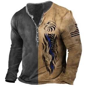 تي شيرت رجالي عتيق بأكمام طويلة ، طريق الولايات المتحدة الأمريكية 66 ، رسم رسالة ، طباعة ثلاثية الأبعاد ، ملابس فضفاضة كبيرة جدا ، تيشيرتات الشوارع ، 5XL أفضل 8 مبيعات للملابس الرجالية القديمة - رقم 6