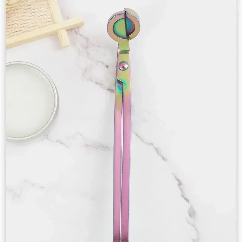 18 cm Kerzendocht Trimmer Edelstahl Schere Trim Dochtschneider Rundkopf Kerzen Kernschere Handgefertigte Werkzeuge – Detail 4