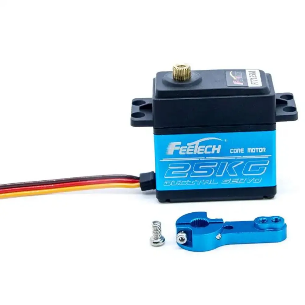 7.4V 25kg 180 stopni Cyfrowy silnik serwo FT7125M Metalowa przekładnia ze stali nierdzewnej dla Arduino Robot DIY Łódź RC Baja Samochód Wodoodporny
