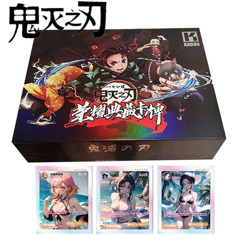 Demon Slayer-tarjeta de acción genuina para niños, Anime de alta energía, Hashibira Inosuke, juego de colección limitada, regalos para niños,