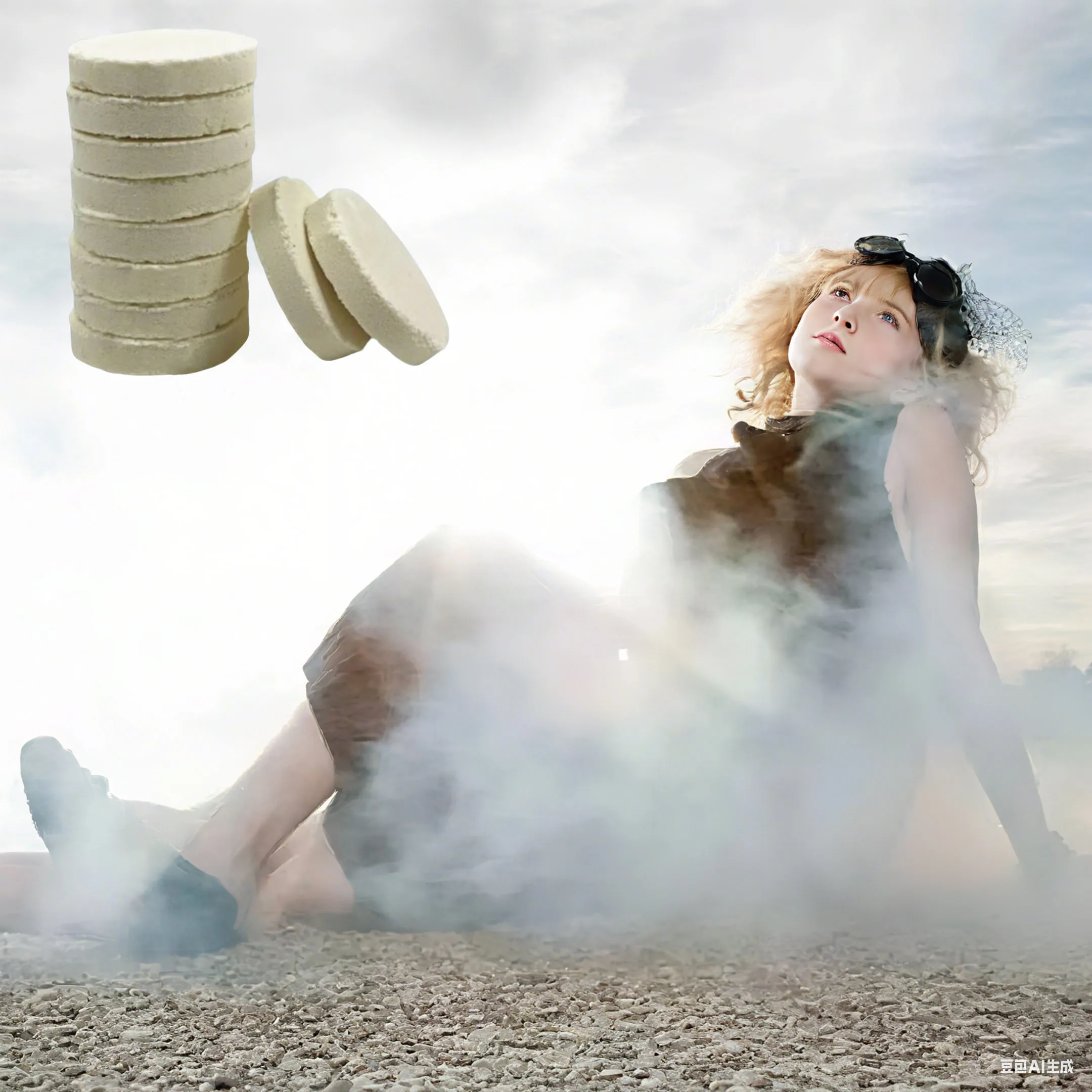 

7cm/5.5cm Dense Fog White Smoke Cake Magic Performance Prop Stage Decoration Fun Halloween Photography Combustion Smoke Pillse