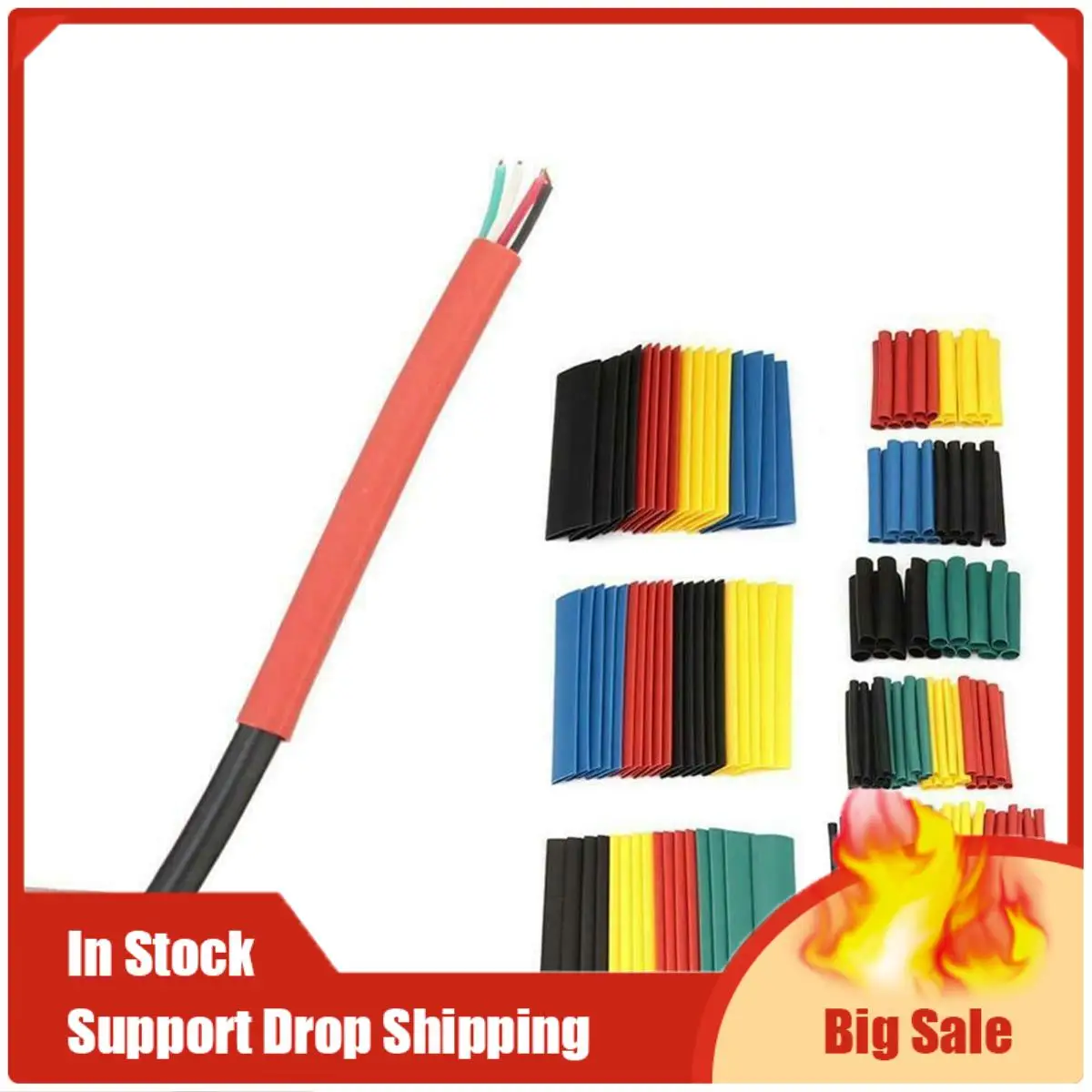 Top ข้อเสนอ 1 ชุดสายท่อหดความร้อนลวดห่อหลอด 2:1 และ 1 ชุดปลั๊กกล้วยเปิดสกรูปลั๊กแจ็คเชื่อมต่อ