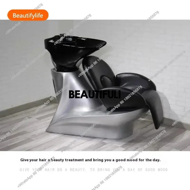 Shampoo Bed Lounge Unique Portable Shampoo Bed Trendy Modern Nordic Fashion Hair Ergonomic Cadeira De Barbearia Furniture