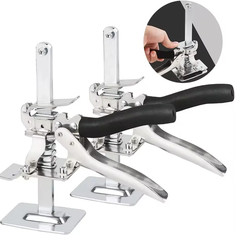 

1Pc New Labor Saving Arm Board Jack Cabinet Lifter Height Locator Adjusting Lifter Multifunctional Anti-Slip Hand Lifting Tool