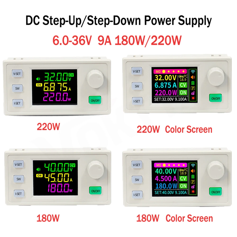 220W/180W 6-36V Buck Boost Converter Adjustable Regulated Power Supply Input Constant Voltage Constant Current Charging Module