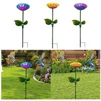 Bird Bath Bowl Metal Flower Birdbath Bowl Pedestal for Outside Outdoors Yard