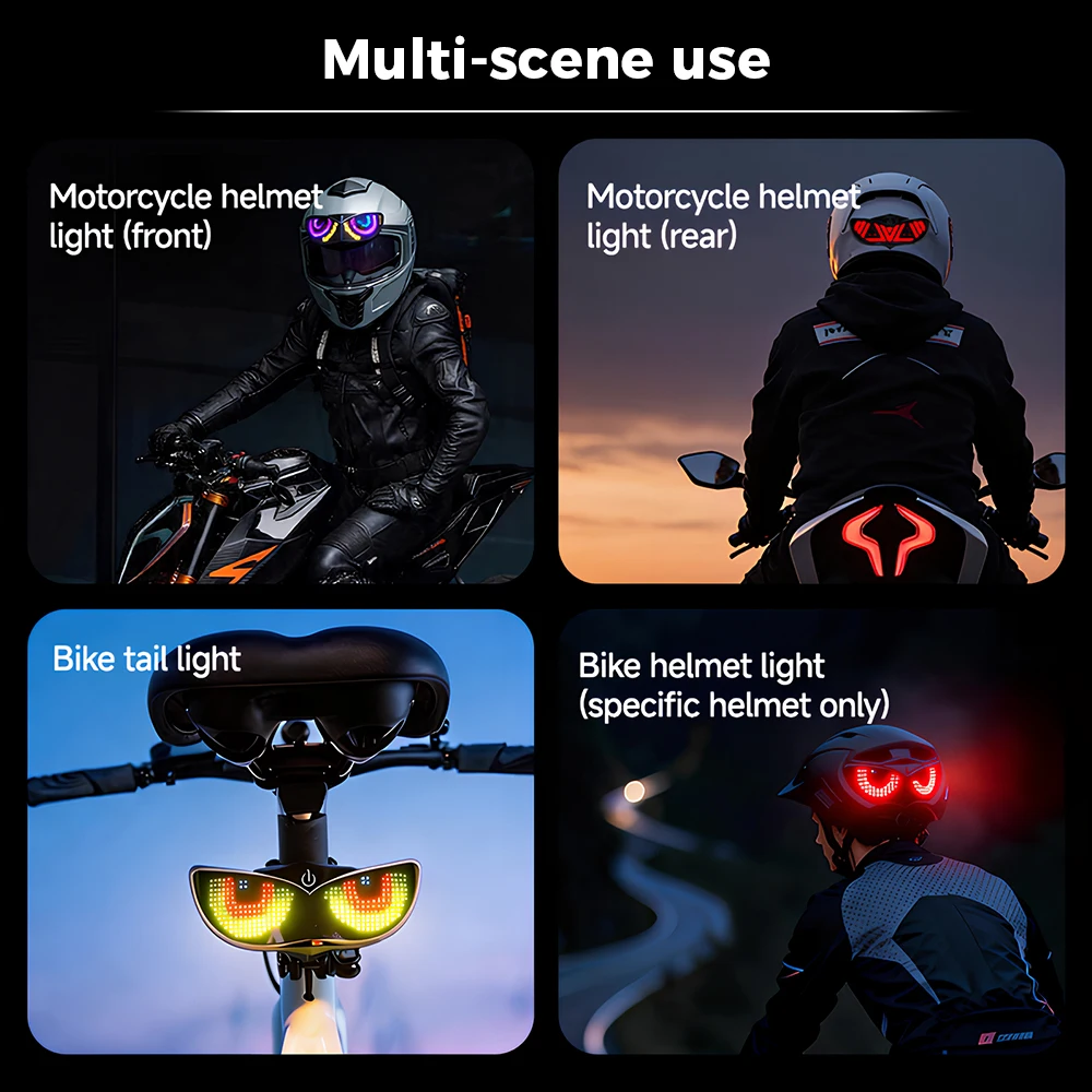 Multifunctional LED Helmet Display Warning Light for Ninebot MAX G30 G2 G65 F2 F2PRO F3 F3PLUS E2 E3 ZT3 Rear Signal Lamp Module