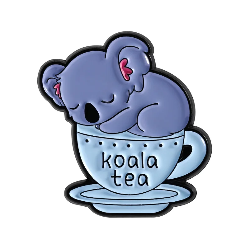 Funny animals Enamel Pins Cute Blue Koala Cartoon capybara sloth Brooch Lapel Badge Fashion Jewelry Clothing Accessories