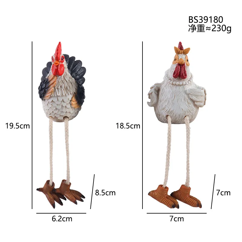 2 قطعة/المجموعة معلقة تركيا زوجين التماثيل حديقة الحيوان زخرفة المشهد في الهواء الطلق ديكور لطيف الحرف اليدوية كائن الملحقات