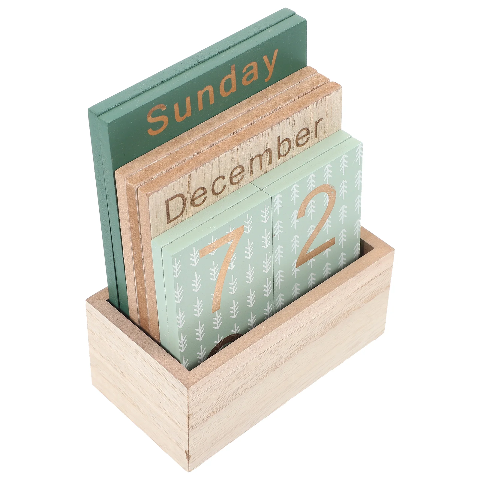 Wooden Block Calendar Mini Desktop Removable Calendar Perpetual Desk Calendars Creative Home Decorations Office Supplies