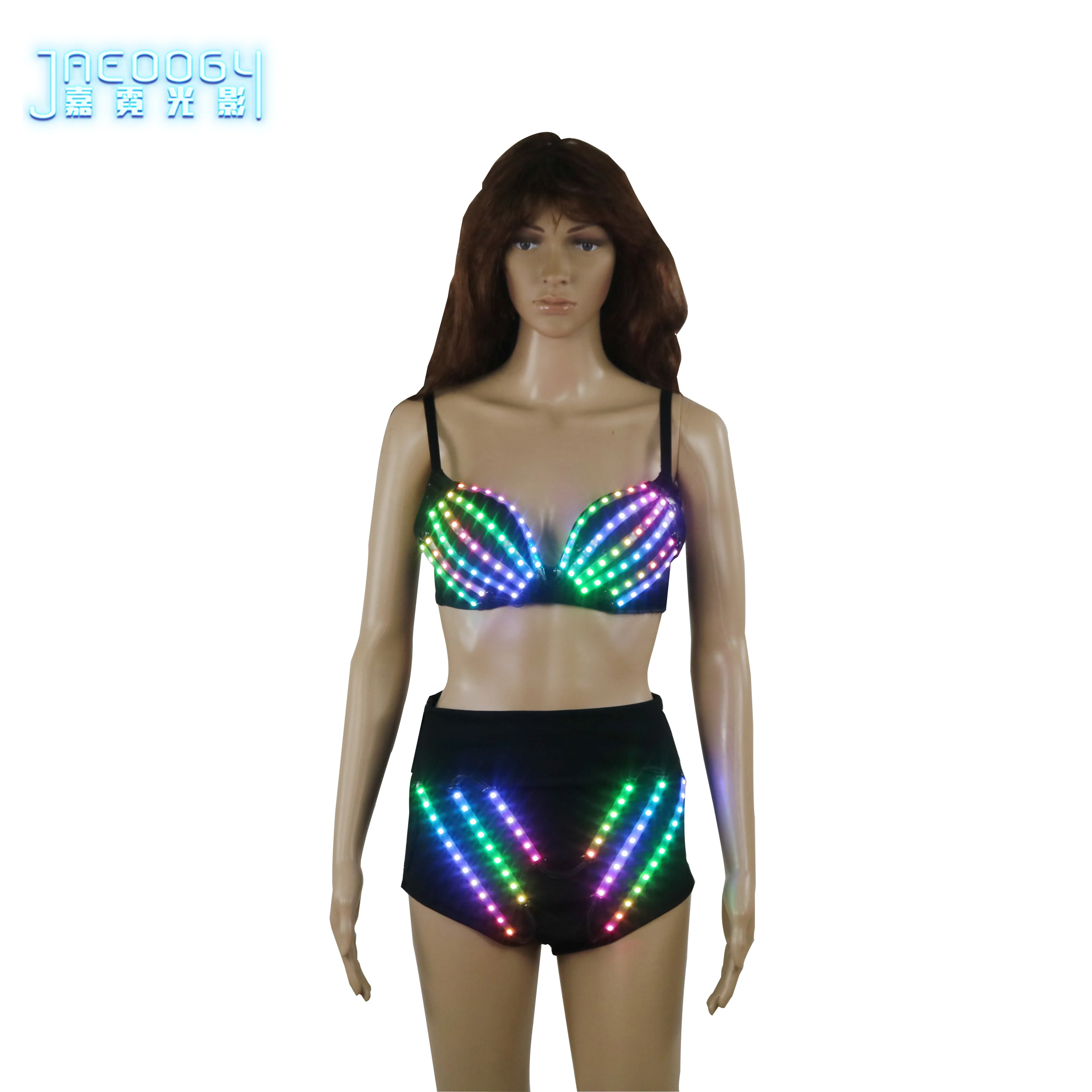 LED Costumes Suits for Evening Party, Clothes Bra for Evening Party, Performance Supplies, LED Girl Bra with Light Effects