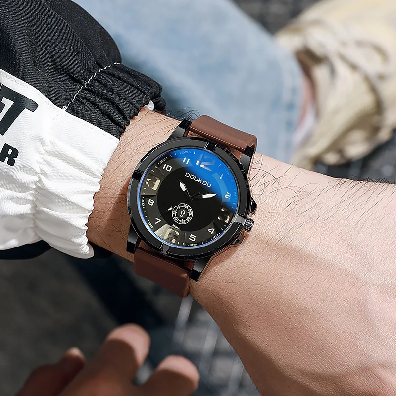 

2026 Простые винтажные классические арабские цифровые кварцевые мужские часы, повседневные круглые аналоговые наручные часы с силиконовым ремешком, персонализированные часы