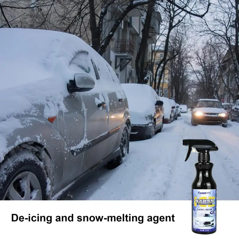 Deicer Spray For Car Ice Melt Spray Agent 500ml Ice Melt Spray Agent Effective Glass Freeze Remover For Windshields Windows