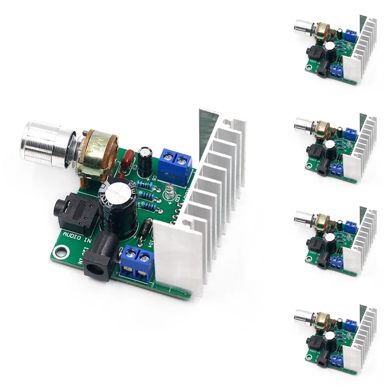 5 TDA7297 Digital Power Amplifier Board Two-Channel Noise-Free 9V 12V15V 15W+15W DC Socket