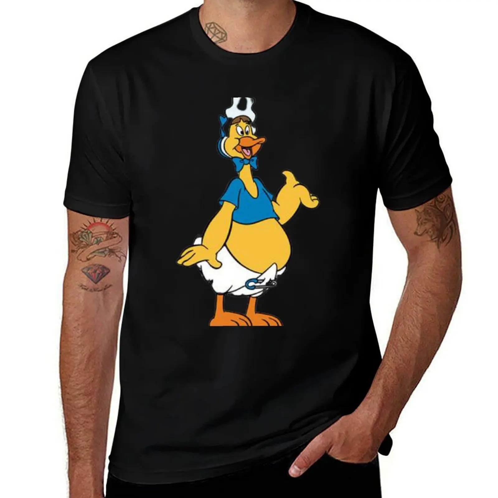 

baby huey cartoon Sticker T-Shirt man t shirt heavy cotton T-Shirt