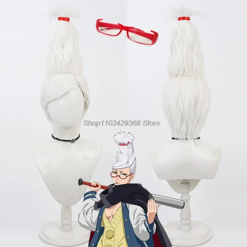 

Anime dandadan Seiko Ayase cosplay wig adult unisex white heat resistant synthetic hair Halloween party props