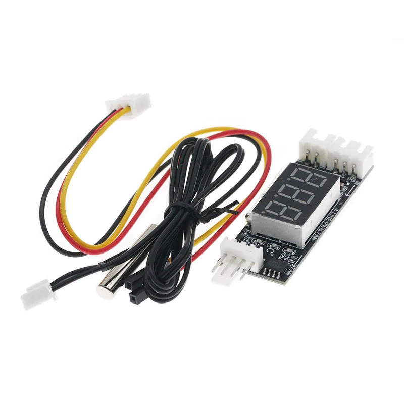 4-проводной ШИМ вентилятор постоянного тока 12 В, контроль температуры, регулятор скорости, цифровой дисплей, поддержка 3 А, управление включением/выключением вентилятора