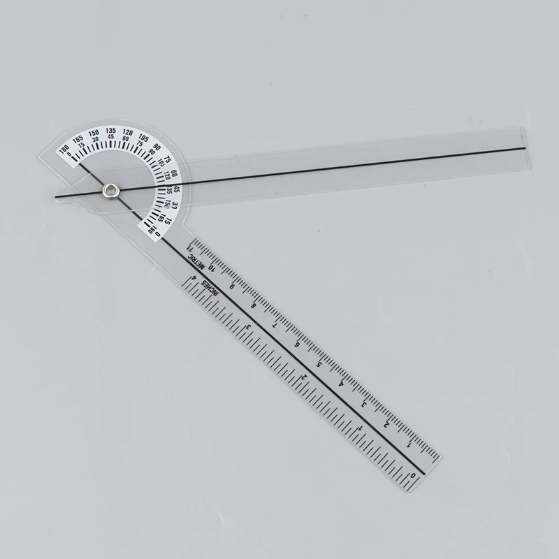 Cheap Wholesale PVC Medical Finger Goniometer Plastic Protractor 180 Degree Angle Ruler Finger Ruler