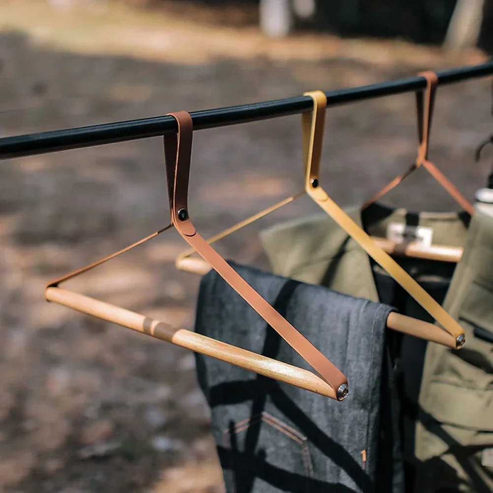 Wood Clothing Drying Rack Simple Clothes Hanging Stand Beech Ultralight Outdoor Clothes Hanger for Home Bathroom for Picnic Camp