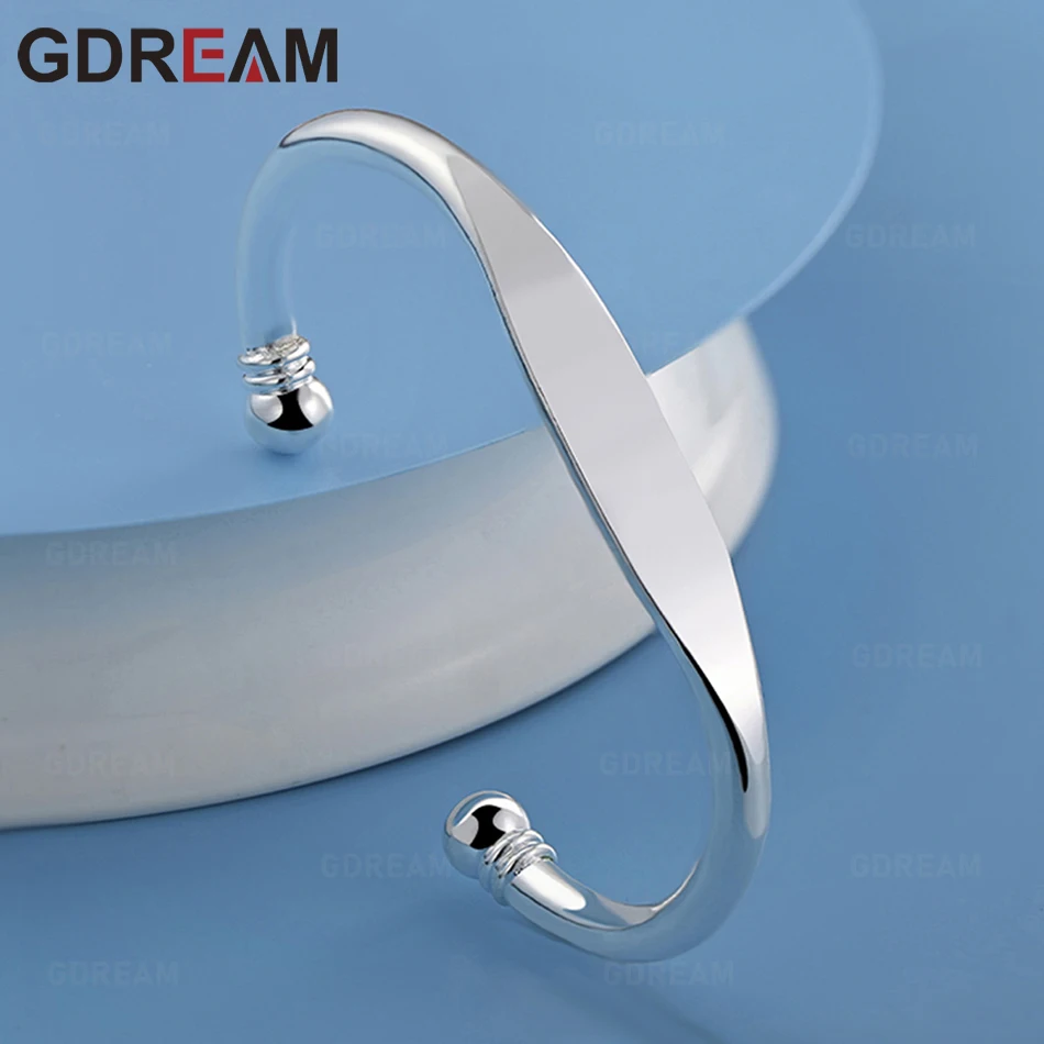 

GDREAM 925 Sterling Silver 5mm Flat Bangle - A Unique Gift For Women, Versatile For Events And Jewelry