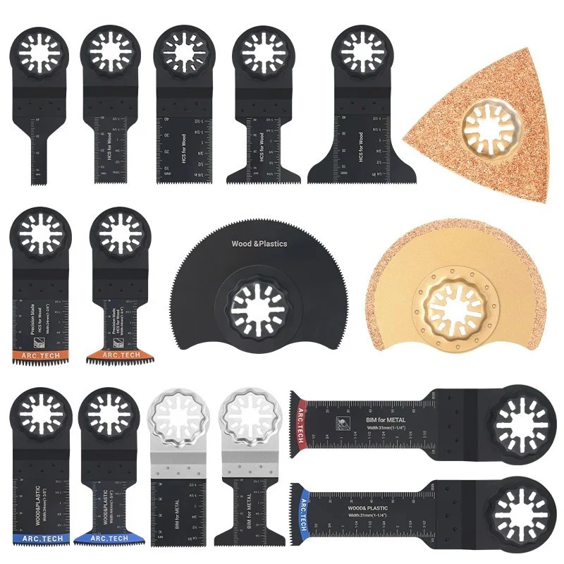 36Pcs Universal Oscillating Saw Blades Multi Tool Saw Blade Set Compatible with Dremel GOP185 DTM52 Power Tool Accessories