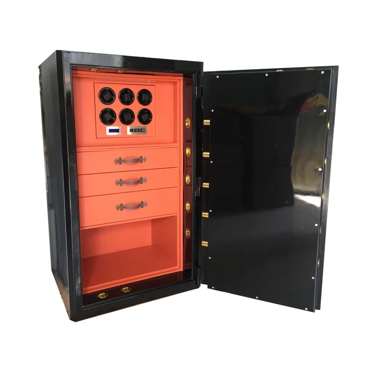 For Watch Winder Safe Jewelry Safe Box Digital Lock Fingerprint Fireproof Safe