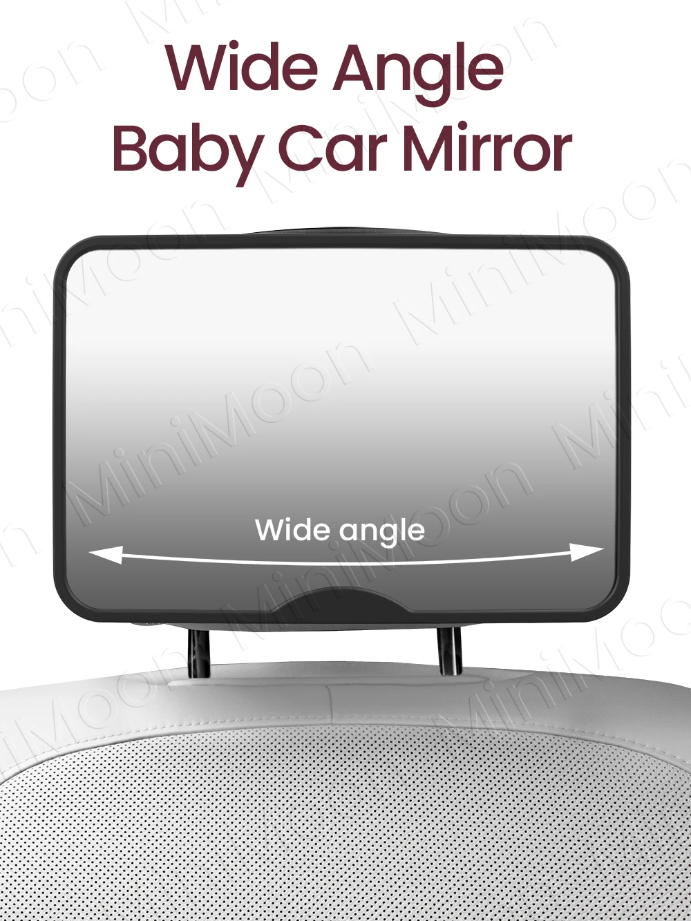 مرآة سيارة للأطفال كبيرة الحجم مقاومة للكسر، مرآة للمقعد الخلفي مضادة للأشعة فوق البنفسجية مع رؤية واسعة وواضحة #4