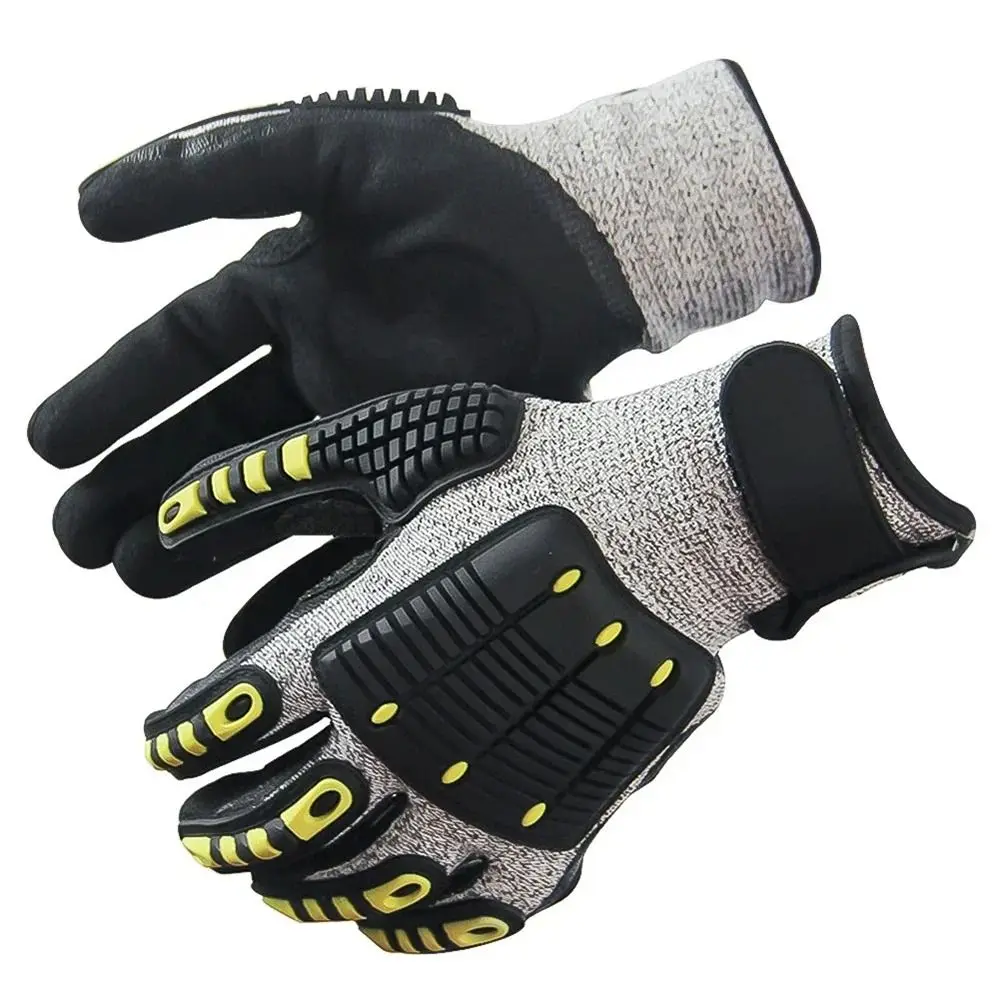 1Pair Anti-vibration Protection Working Gloves Outdoor Rescue Level 5 Anti-cut Anti-collision Gloves Anti-smashing S/M/L/XL/2XL