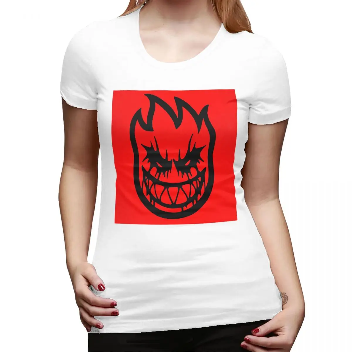 

Женская футболка Spitfire Skate с круглым вырезом, уличная одежда, футболки, женская летняя одежда с короткими рукавами, топы